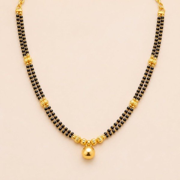 Black Beads Chain with Pendant